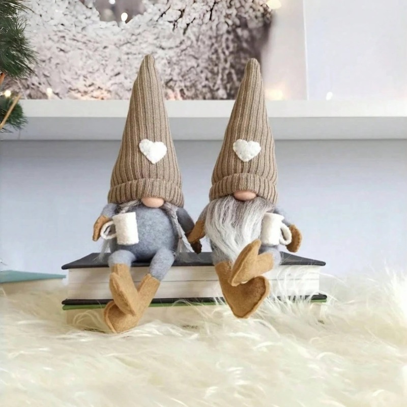 Home Textiles Europe - Knitted Gnome Doll Faceless With Coffee