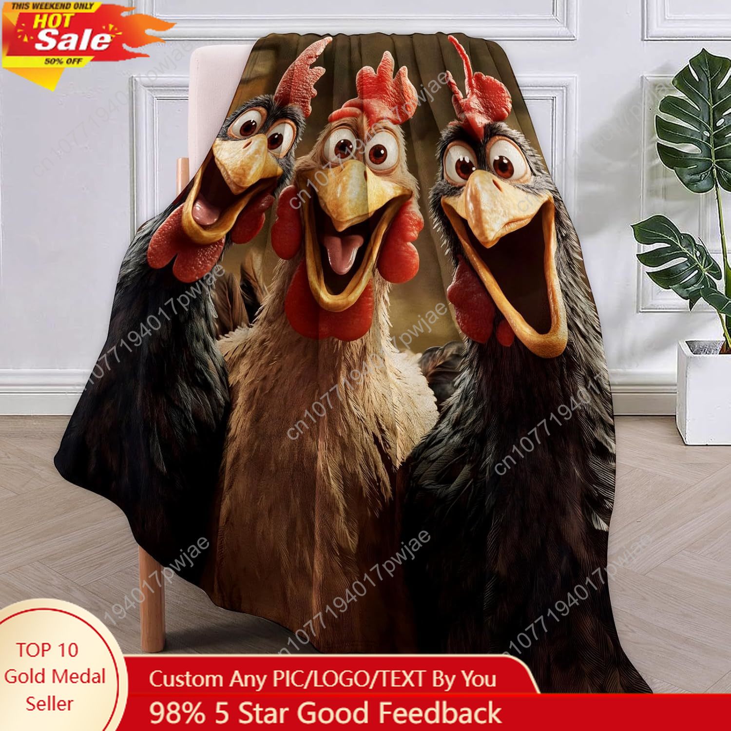 Chickens Blanket Gifts for Wom - огляд і ціна Home Textiles & Furnishings