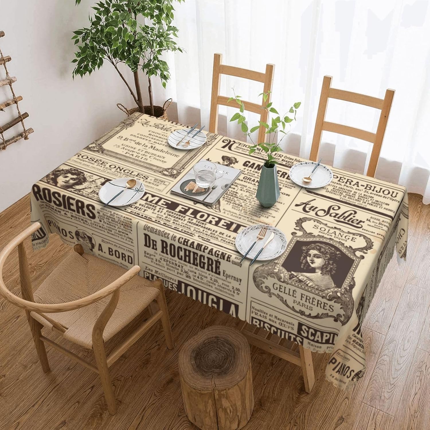 Vintage Paris France Newspaper - огляд і ціна Home Textiles Paris