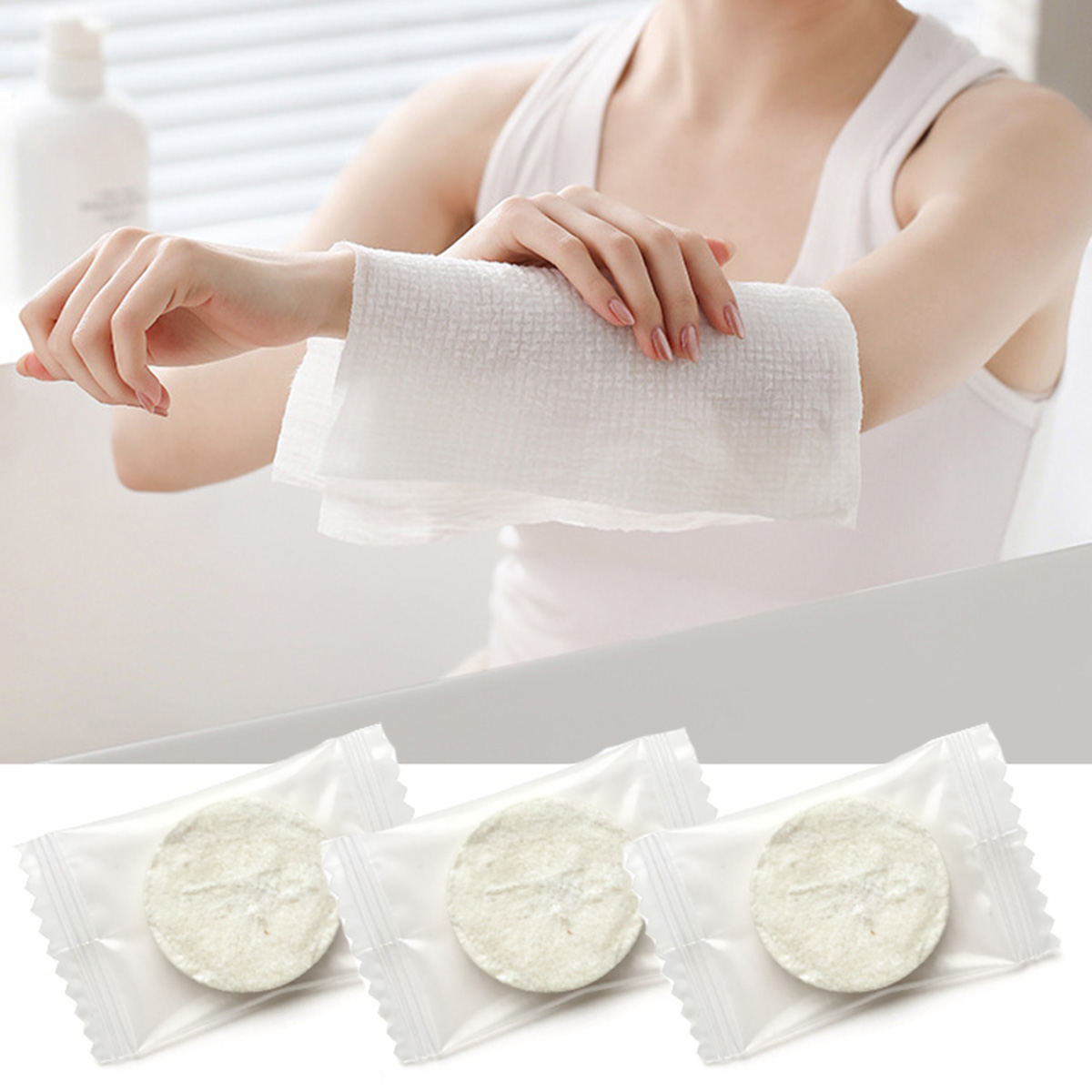 100Pcs Portable Compressed Tow - огляд і ціна Home Textiles Face Towel