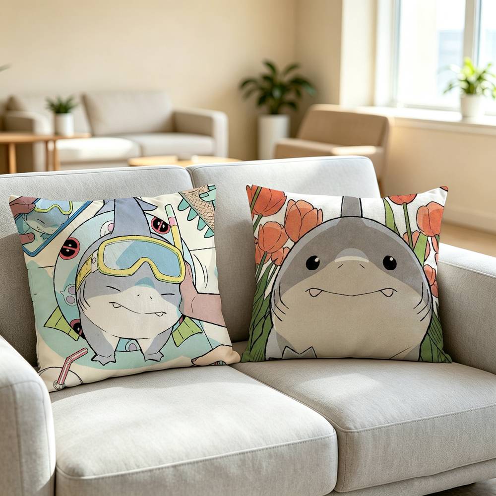 Cute Jeff the Land Shark Pillo - огляд і ціна Home Landing Textiles